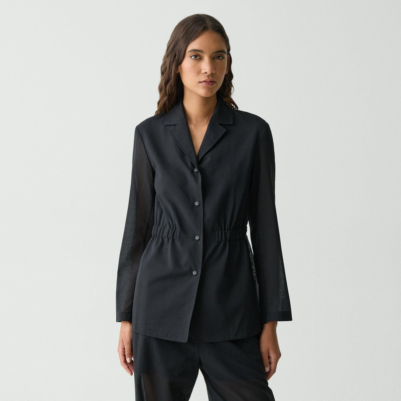 Cinch Waist Jacket in Wool-Poly 2