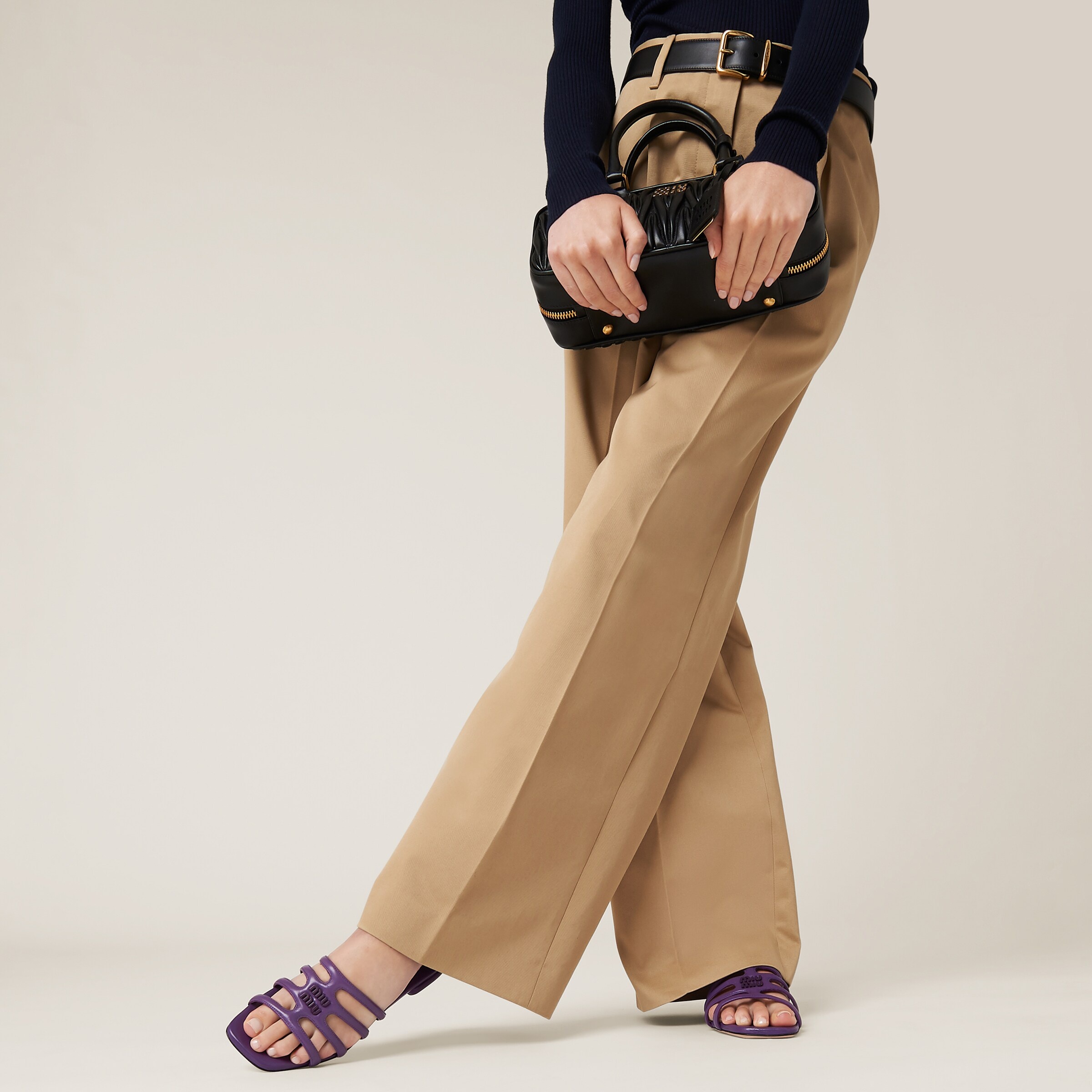 Padded leather sandals - 4