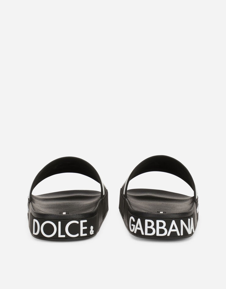 Rubber beachwear sliders with DG logo - 3