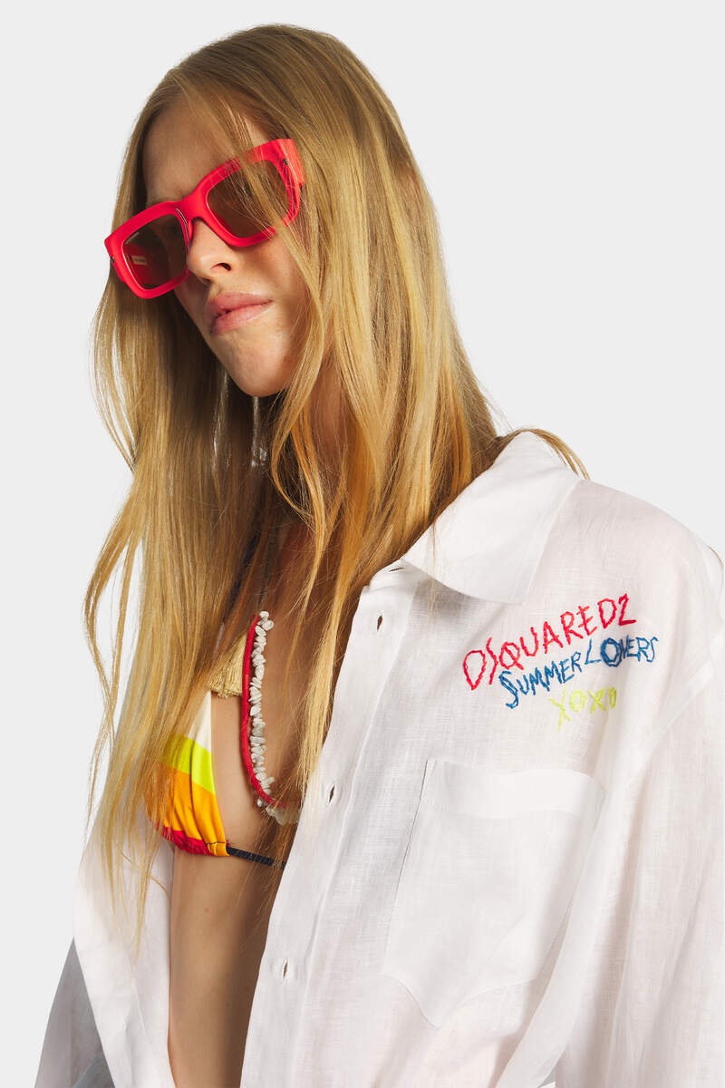 SUMMER LOVERS OVERSIZED LINEN SHIRT - 5