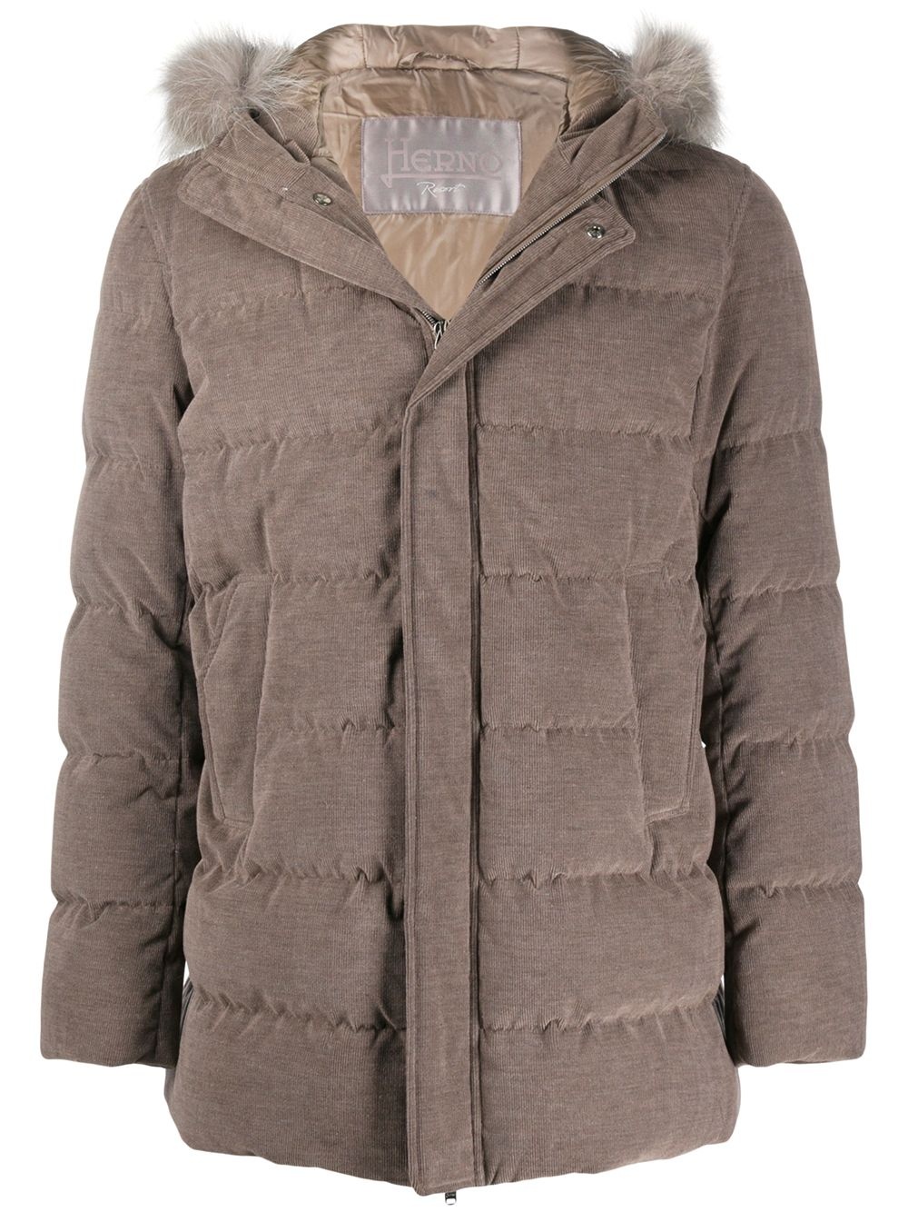 hooded padded coat - 1