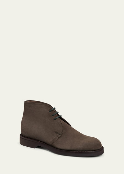 John Lobb Men's Suede Lace-Up Chukka Boots outlook