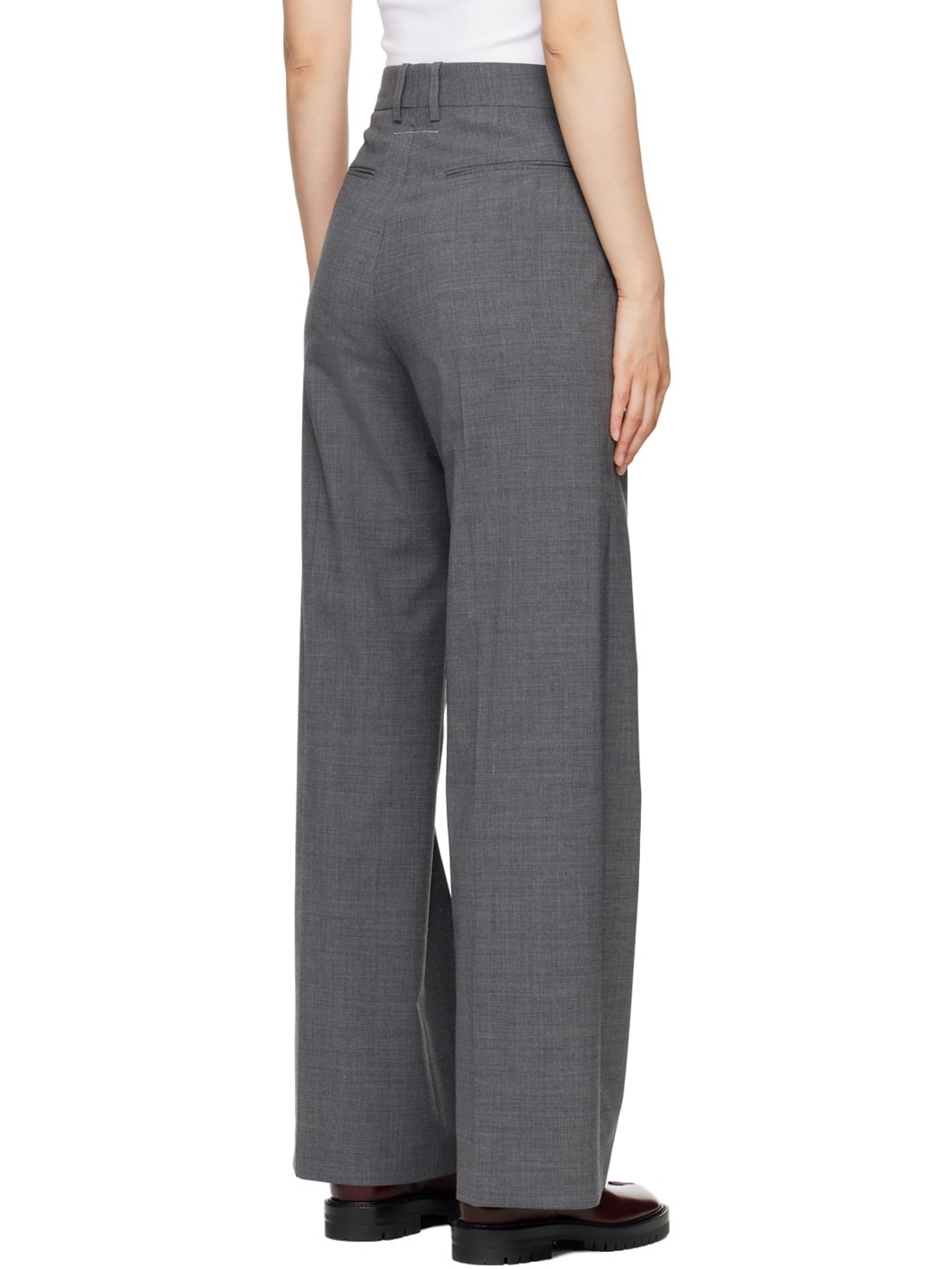 Gray Stitch Trousers - 3