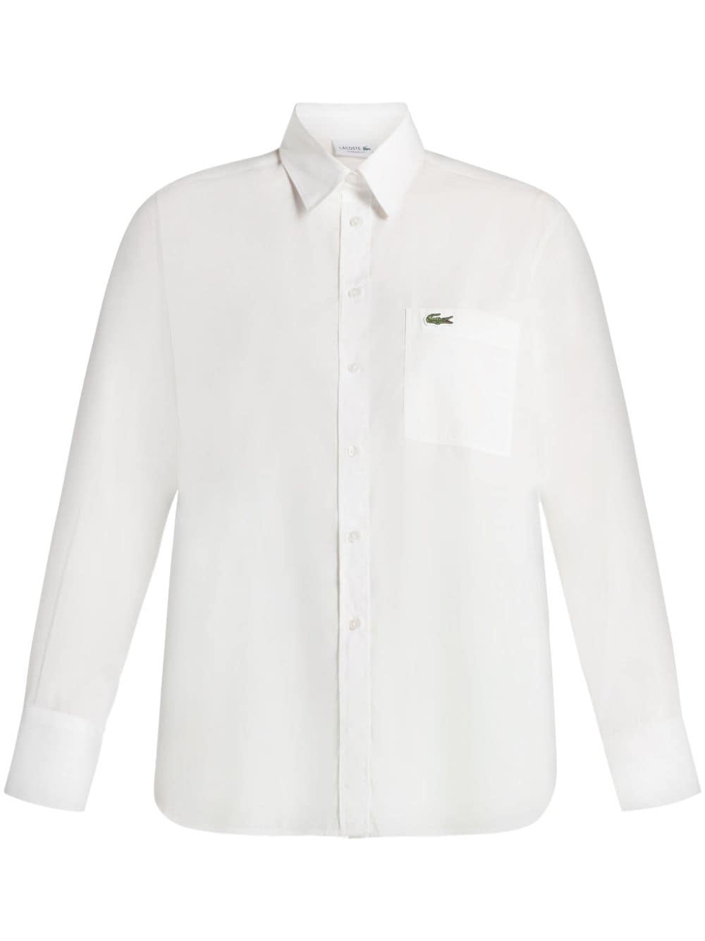 logo-appliquÃ© cotton shirt - 1