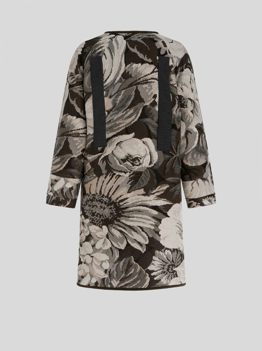 FLORAL PATTERN JACKET WITH DRAWSTRING - 6