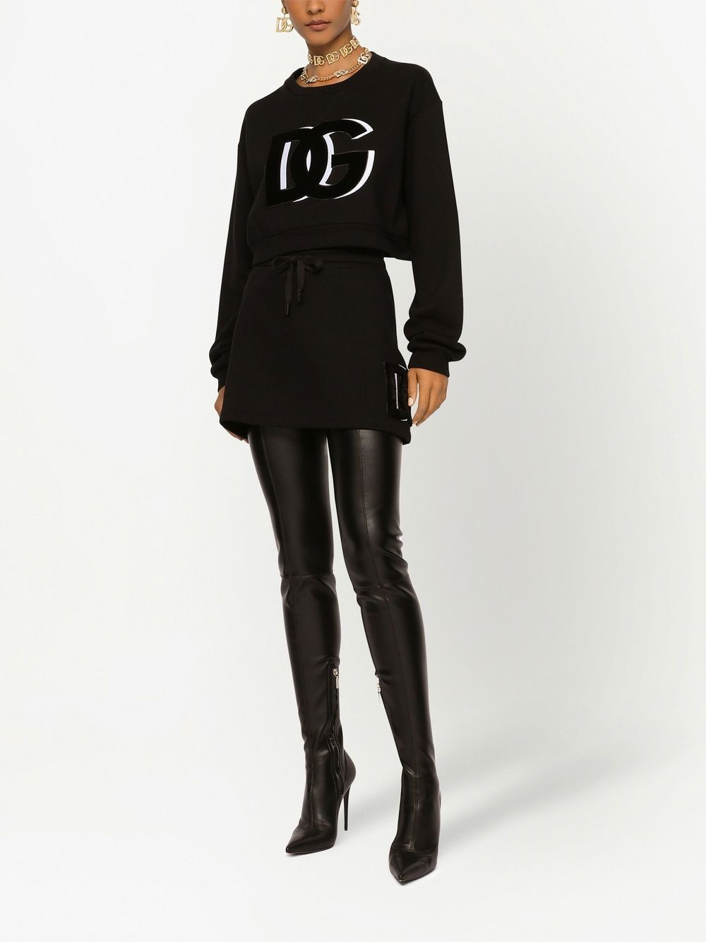 DG-logo cropped sweatshirt - 3