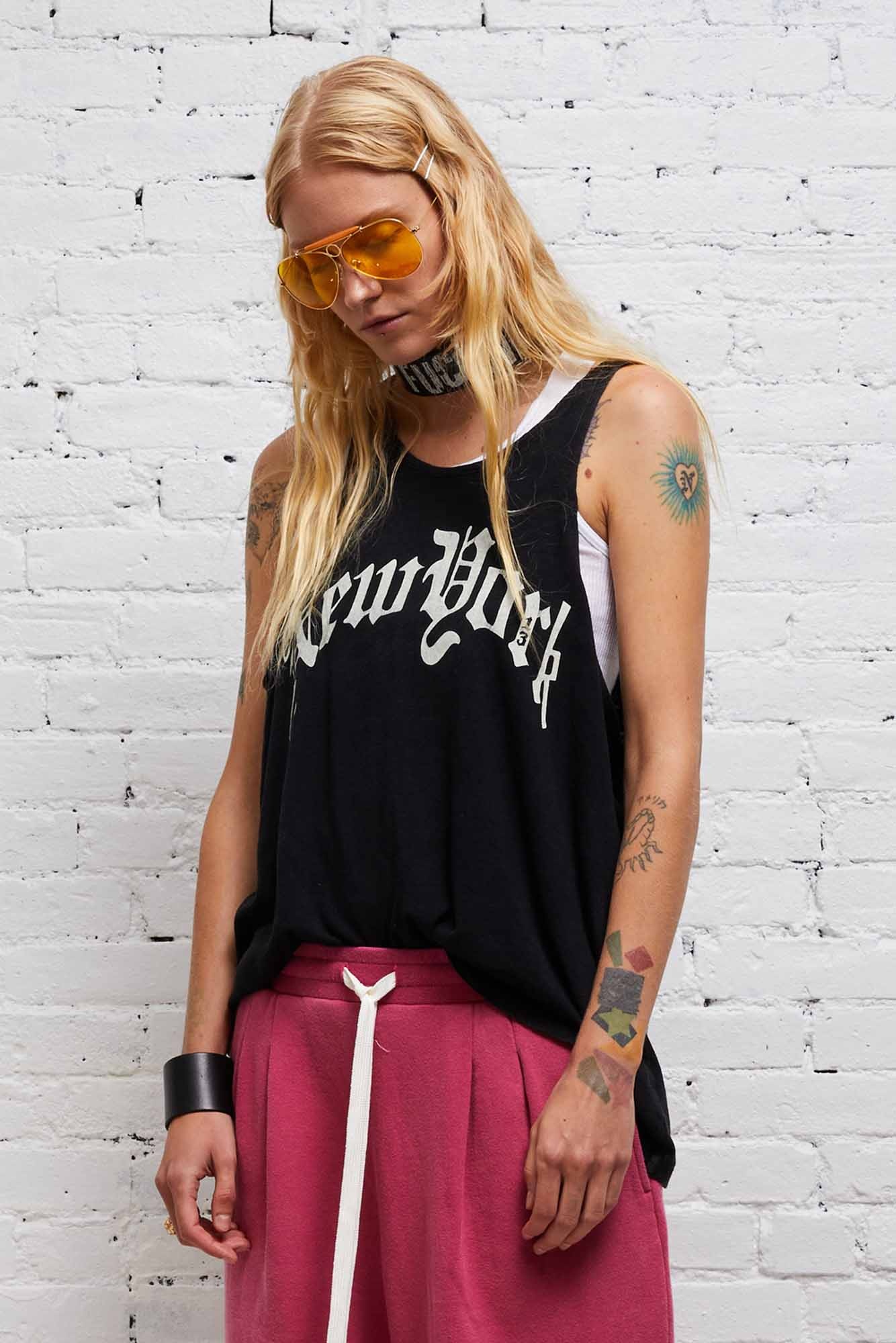 NEW YORK RELAXED TANK - BLACK - 1