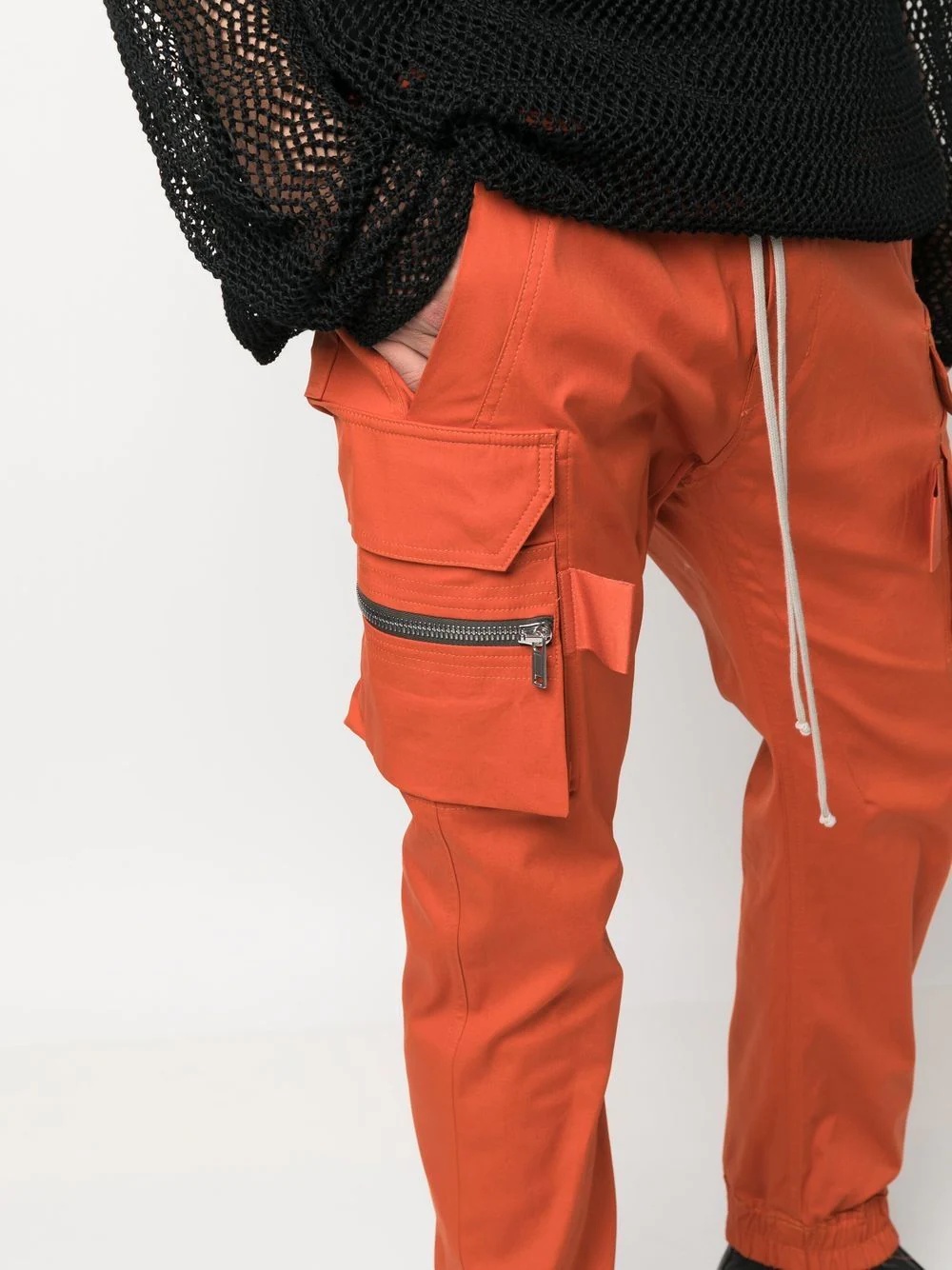 drawstring cargo trousers - 5