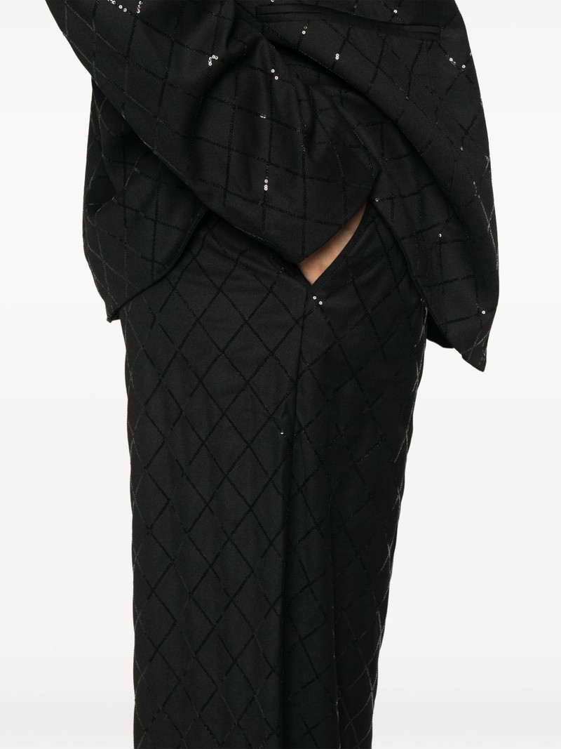 sequinned wide-leg trousers 5