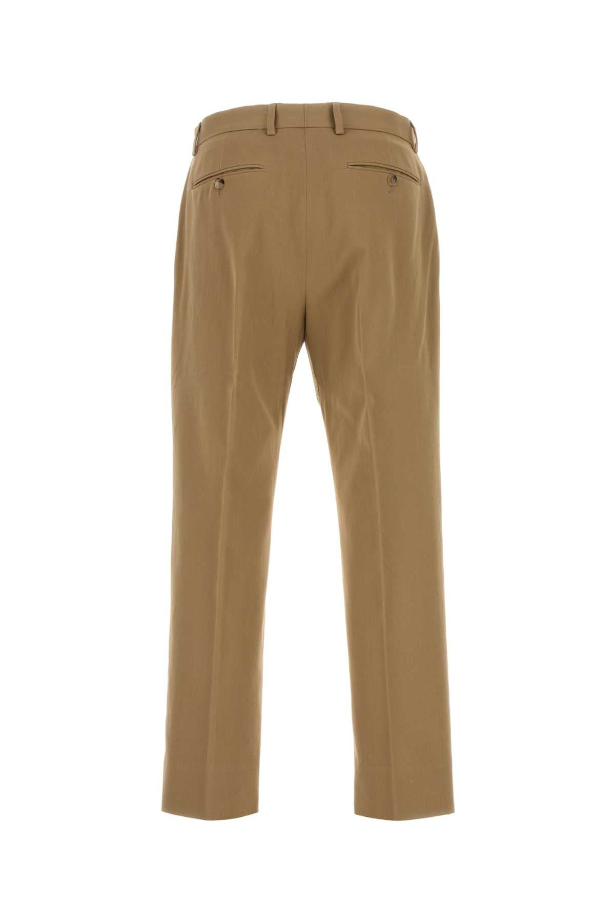 Gucci Men Camel Gabardine Pant - 2