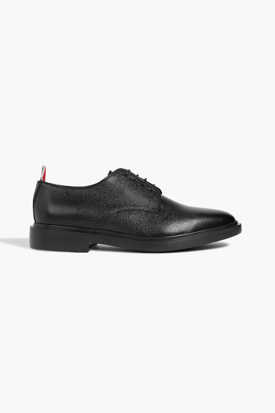 Pebbled-leather derby shoes - 1