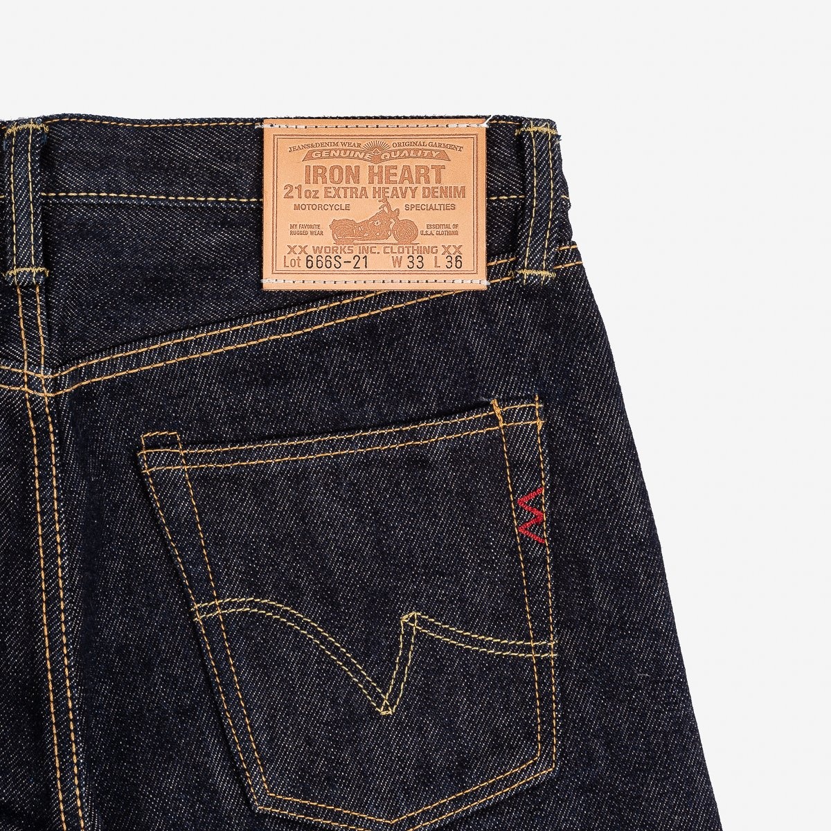 IH-666S-21 21oz Selvedge Denim Slim Straight Cut Jeans - Indigo - 7