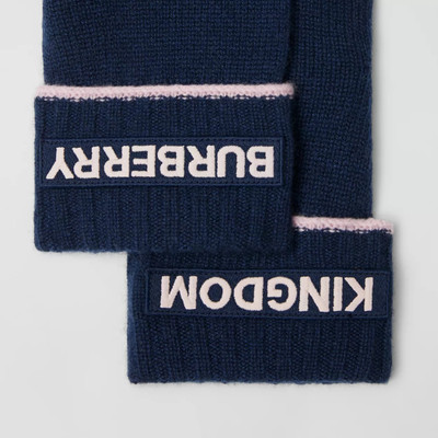 Burberry Kingdom and Logo Appliqué Cashmere Gloves outlook