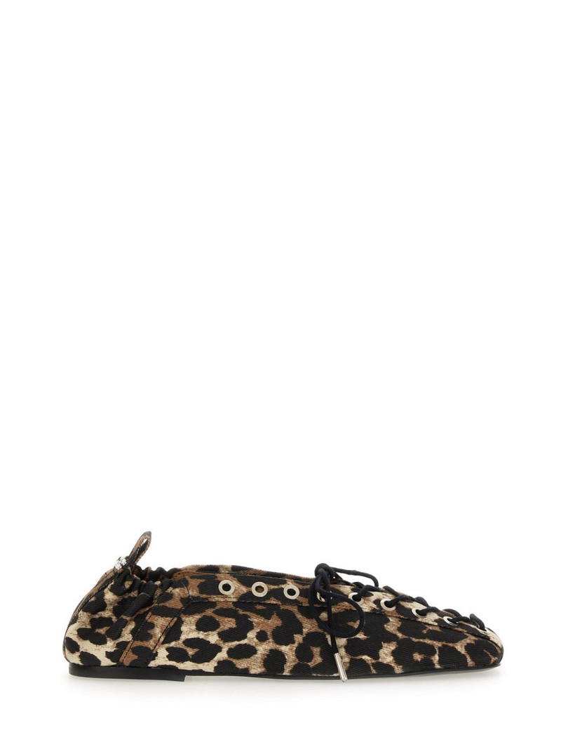 Ganni Women Lace-Up Ballerina - 1
