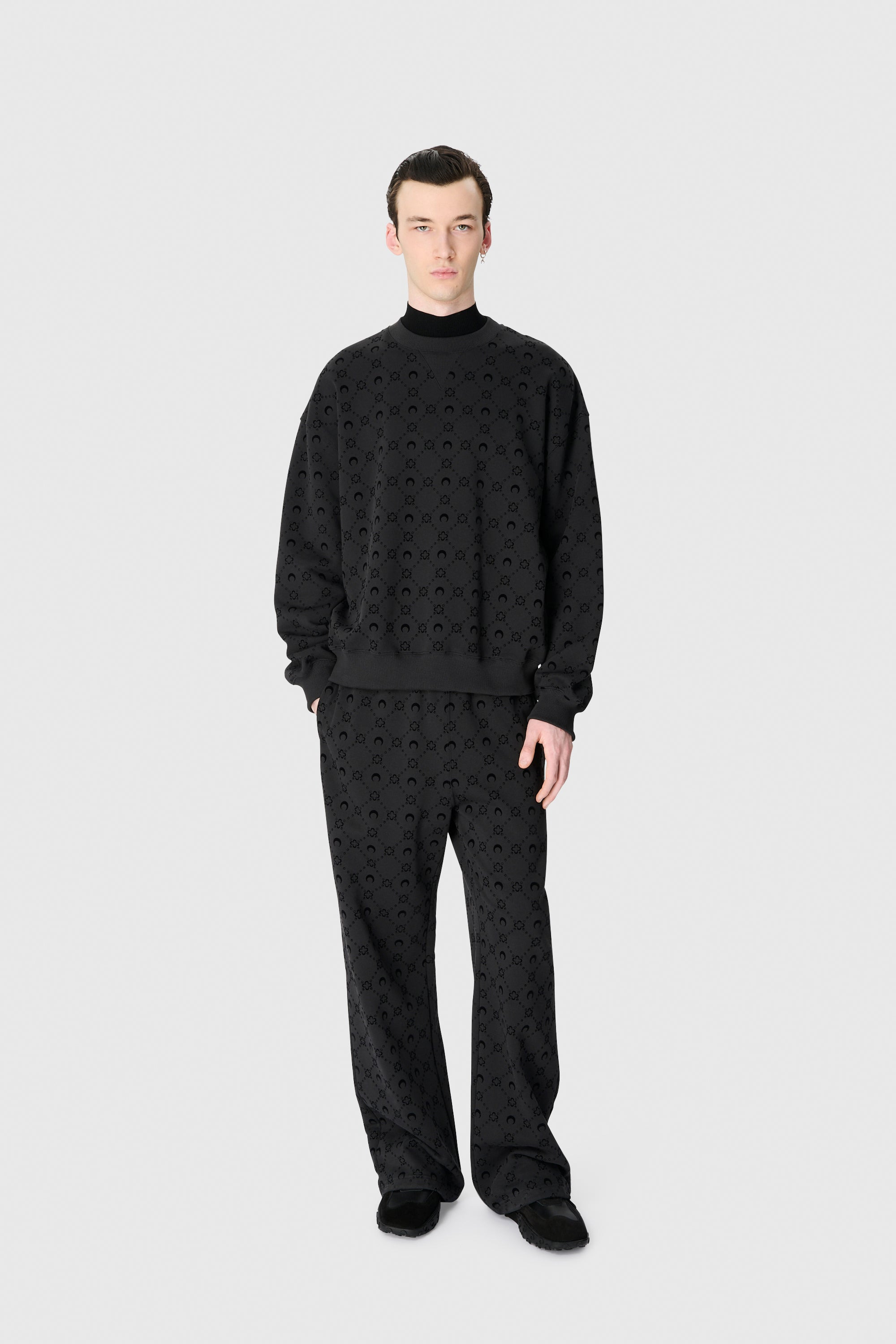 Moonogram Flocked Fleece Sweatpants - 2