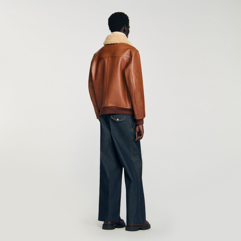 LEATHER JACKET WITH FUR COLLAR 6