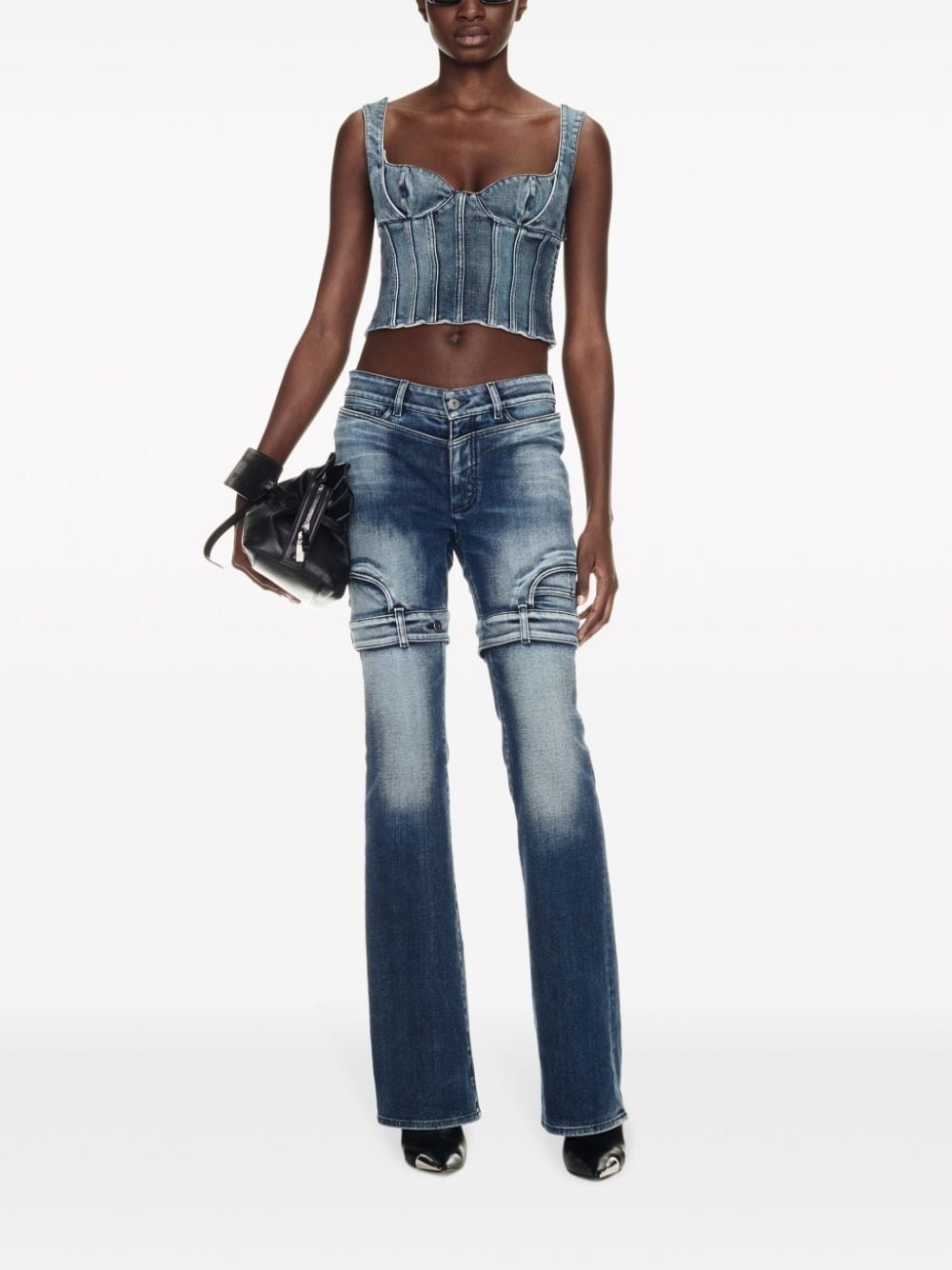 Bustier denim cropped top - 2