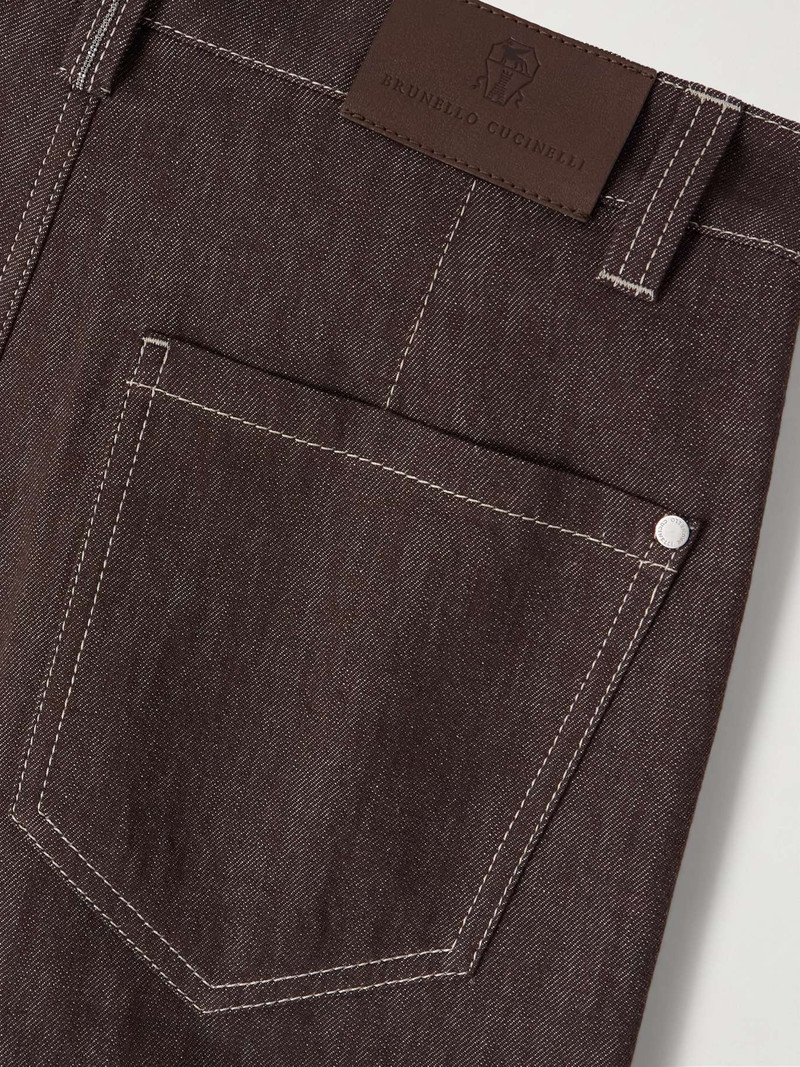 High-rise wide-leg jeans Brown 5