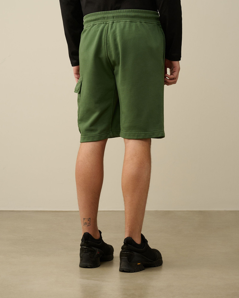 Cotton Diagonal Fleece Cargo Shorts 3