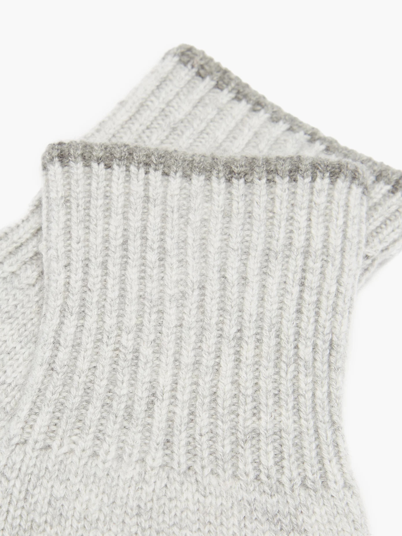 Ribbed-cuff cashmere gloves - 4