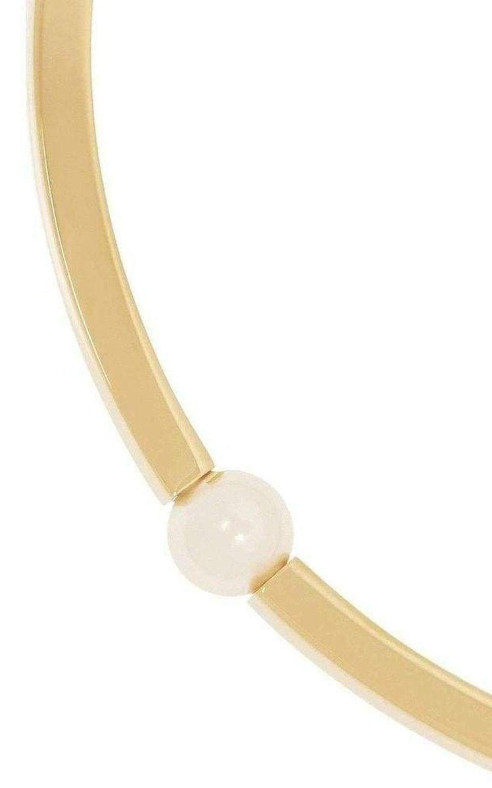 Darcey Inset Swarovski Pearl Chunky Torque Necklace - 4