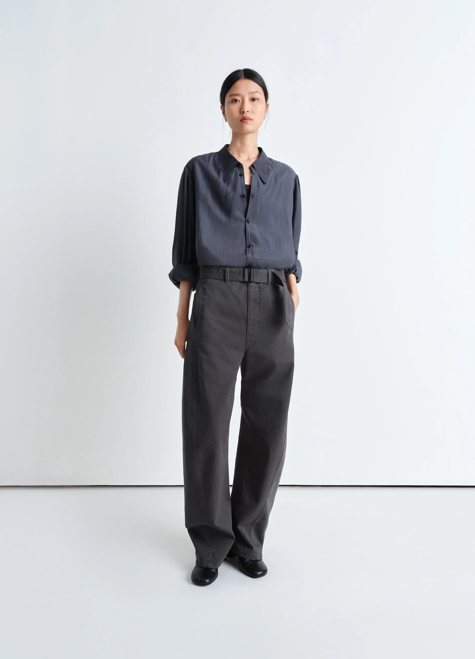 TWISTED BELTED PANTS - 7