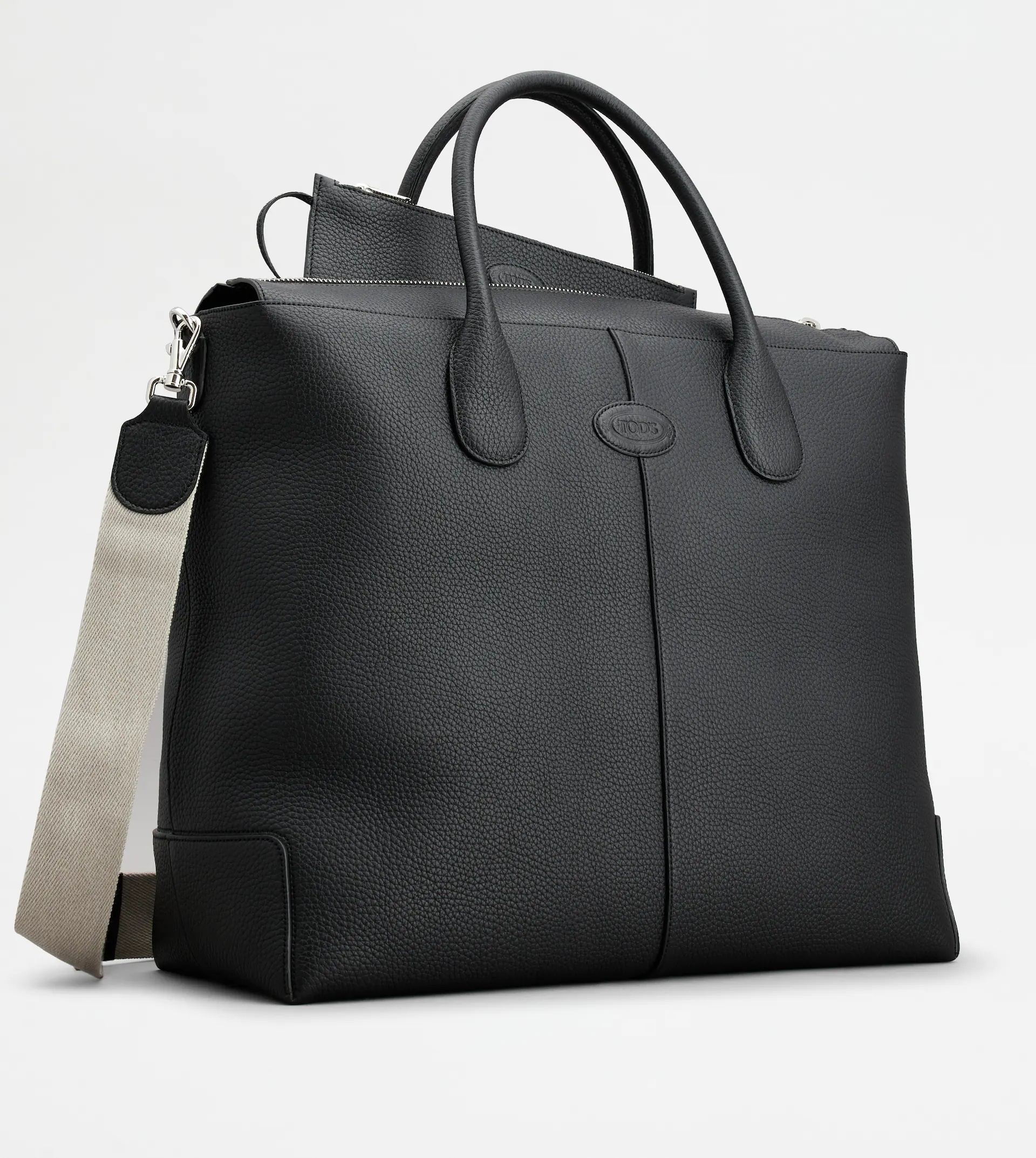 TOD'S DI BAG TRAVEL BAG IN LEATHER - BLACK - 3
