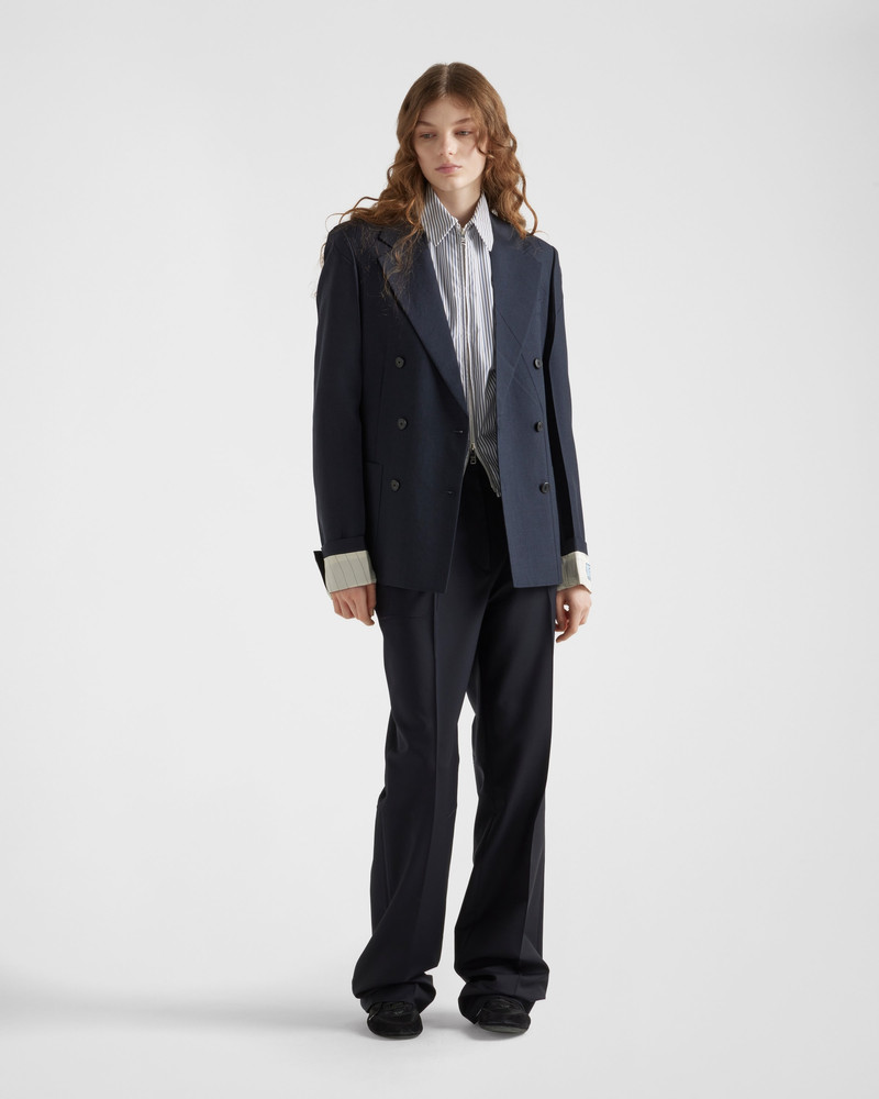 Prada Striped poplin blouson jacket outlook