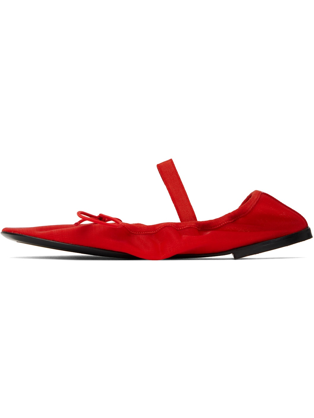 Red Glove Mary Jane Ballerina Flats - 3