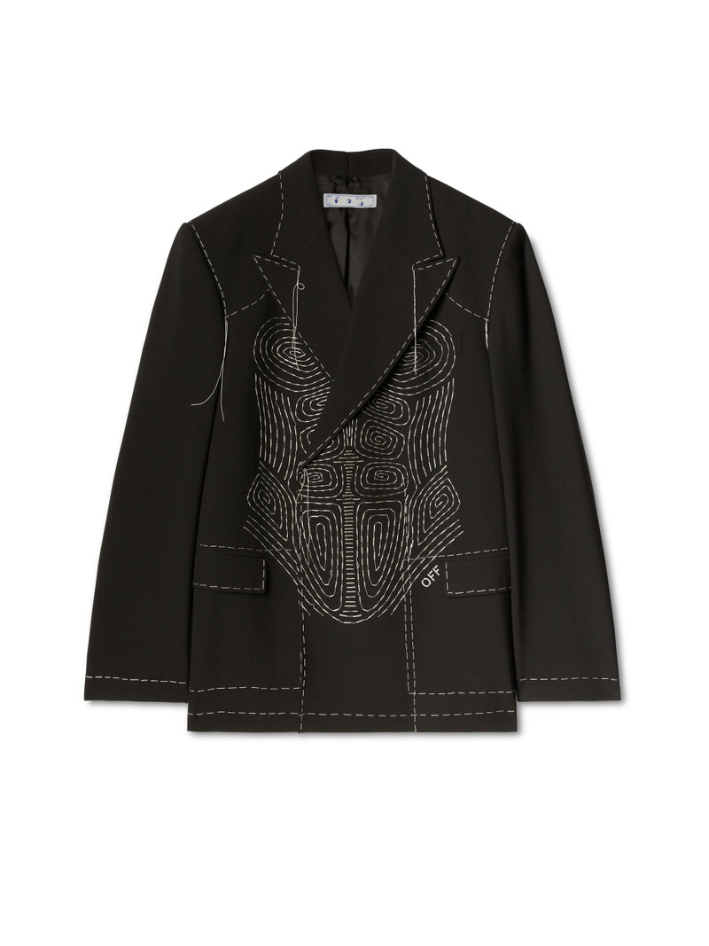 Body Stitch Tuxedo Double Jacket - 1