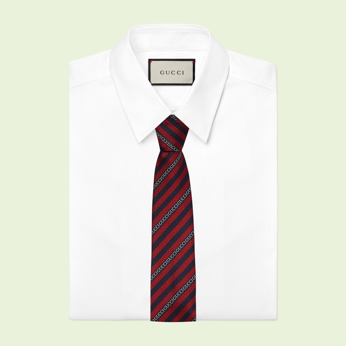 'Gucci' striped silk jacquard tie - 2