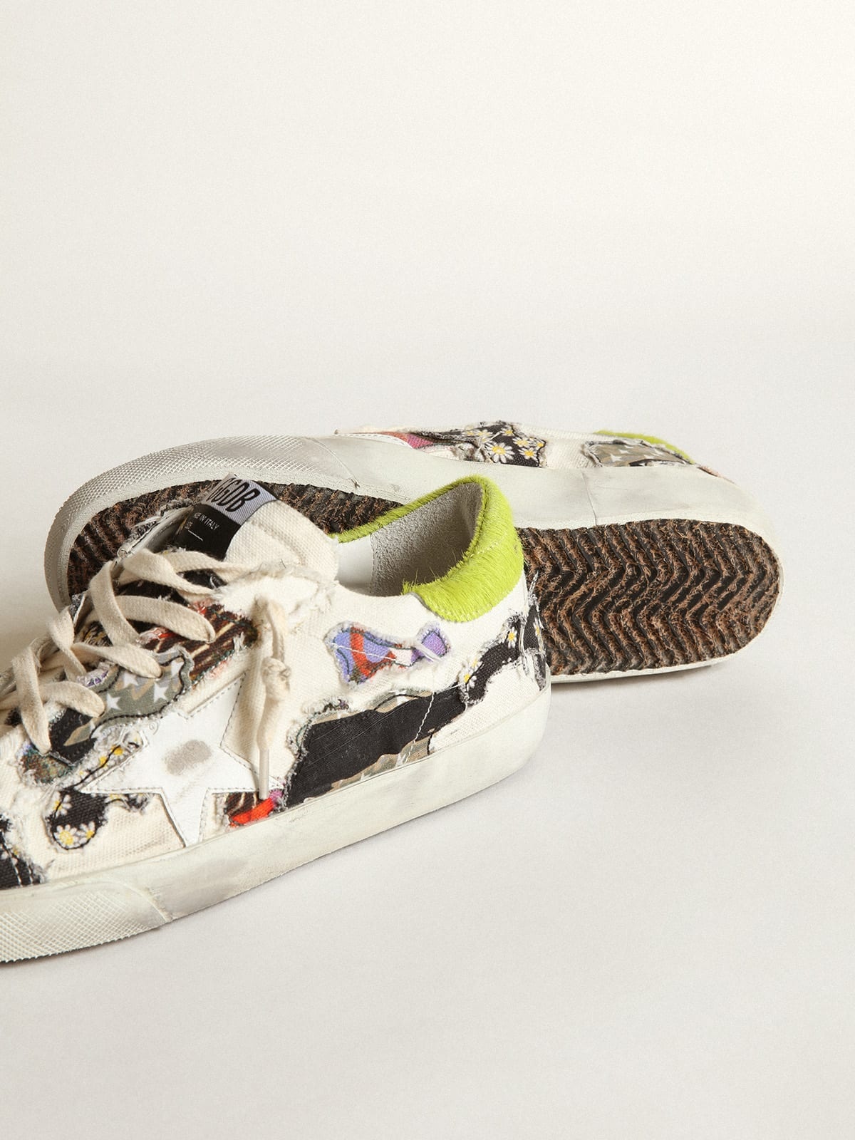 Women’s Super-Star LAB with multicolored prints and white leather star - 3