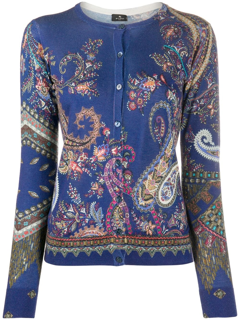 paisley print knitted jumper - 1