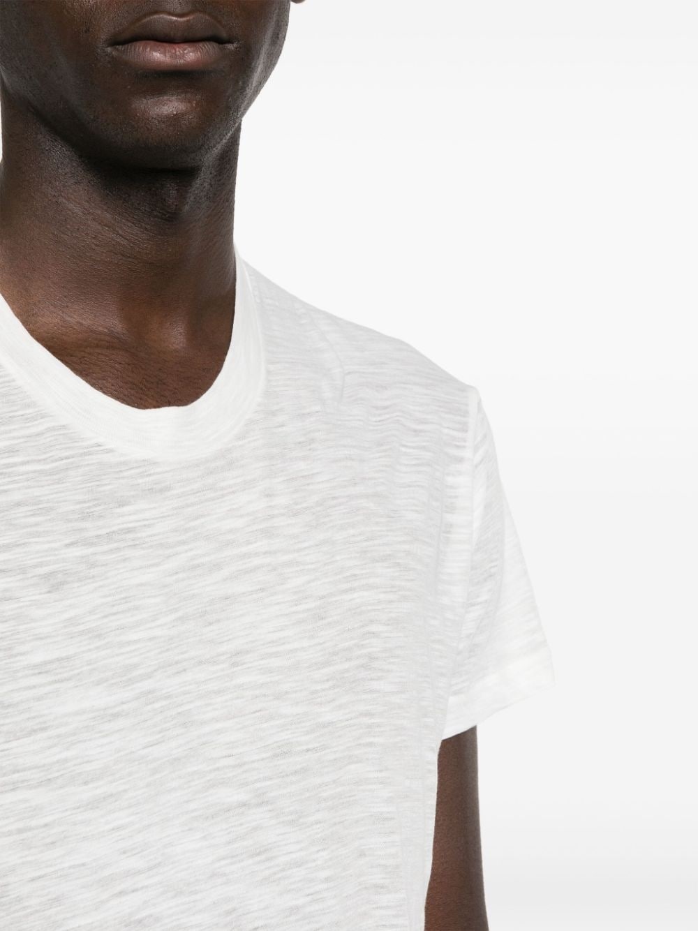 crew-neck cotton-blend T-shirt - 5