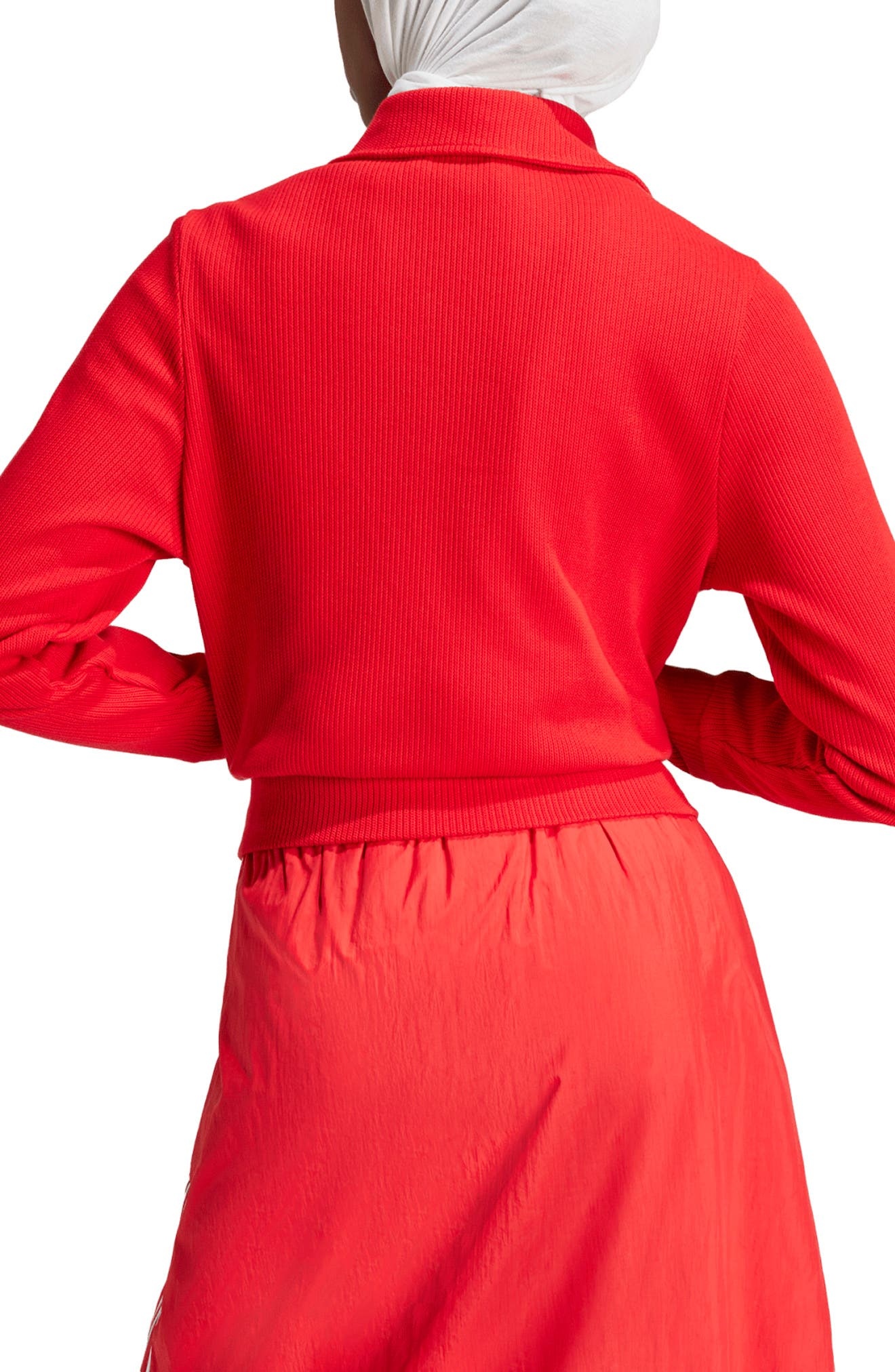 adidas Adicolor 3-Stripes Knit Track Jacket in Better Scarlet at Nordstrom - 2