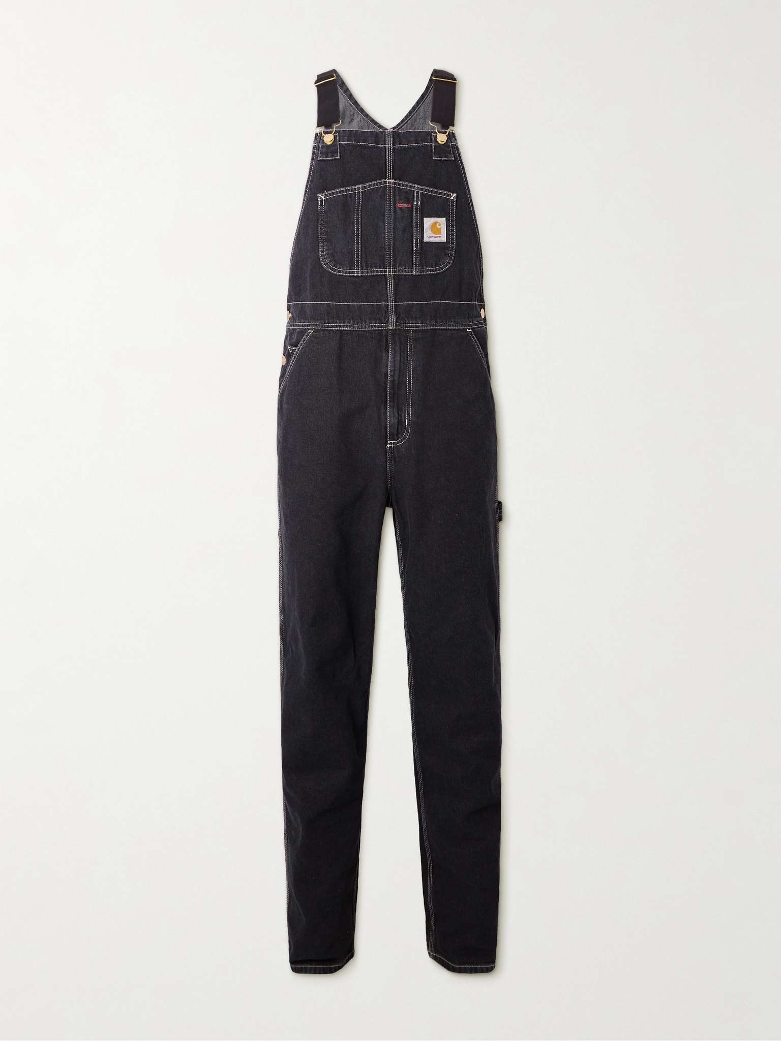 Logo-Appliquéd Denim Overalls - 1