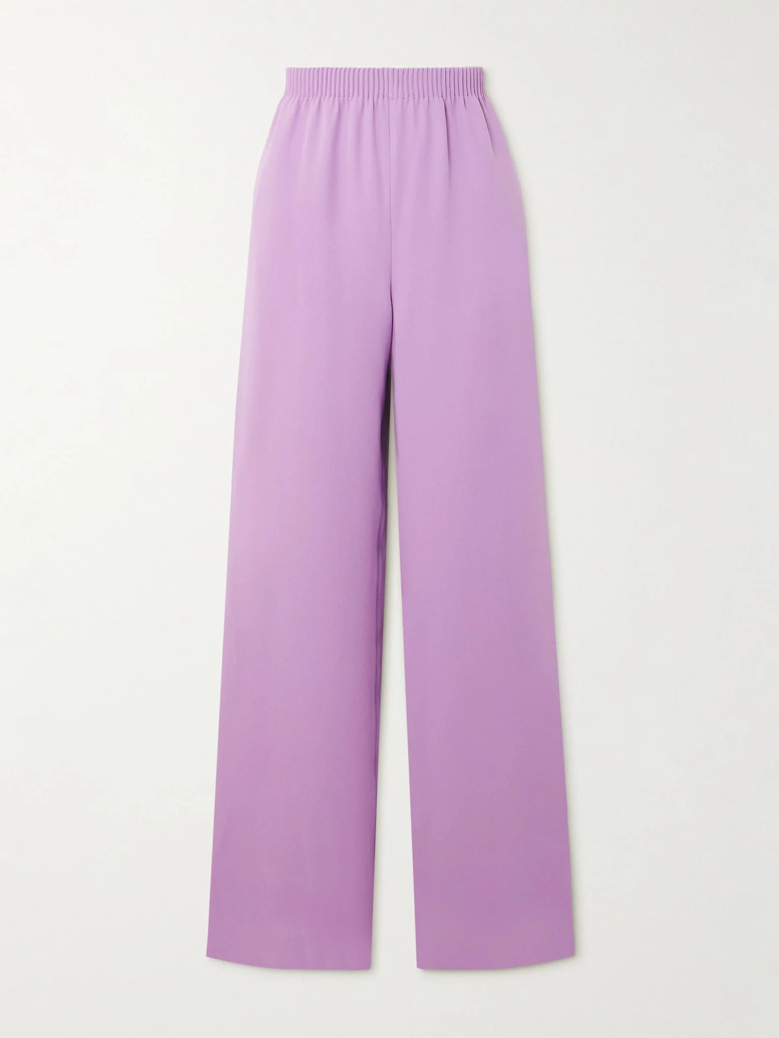 Silk-cady wide-leg pants Purple - 1