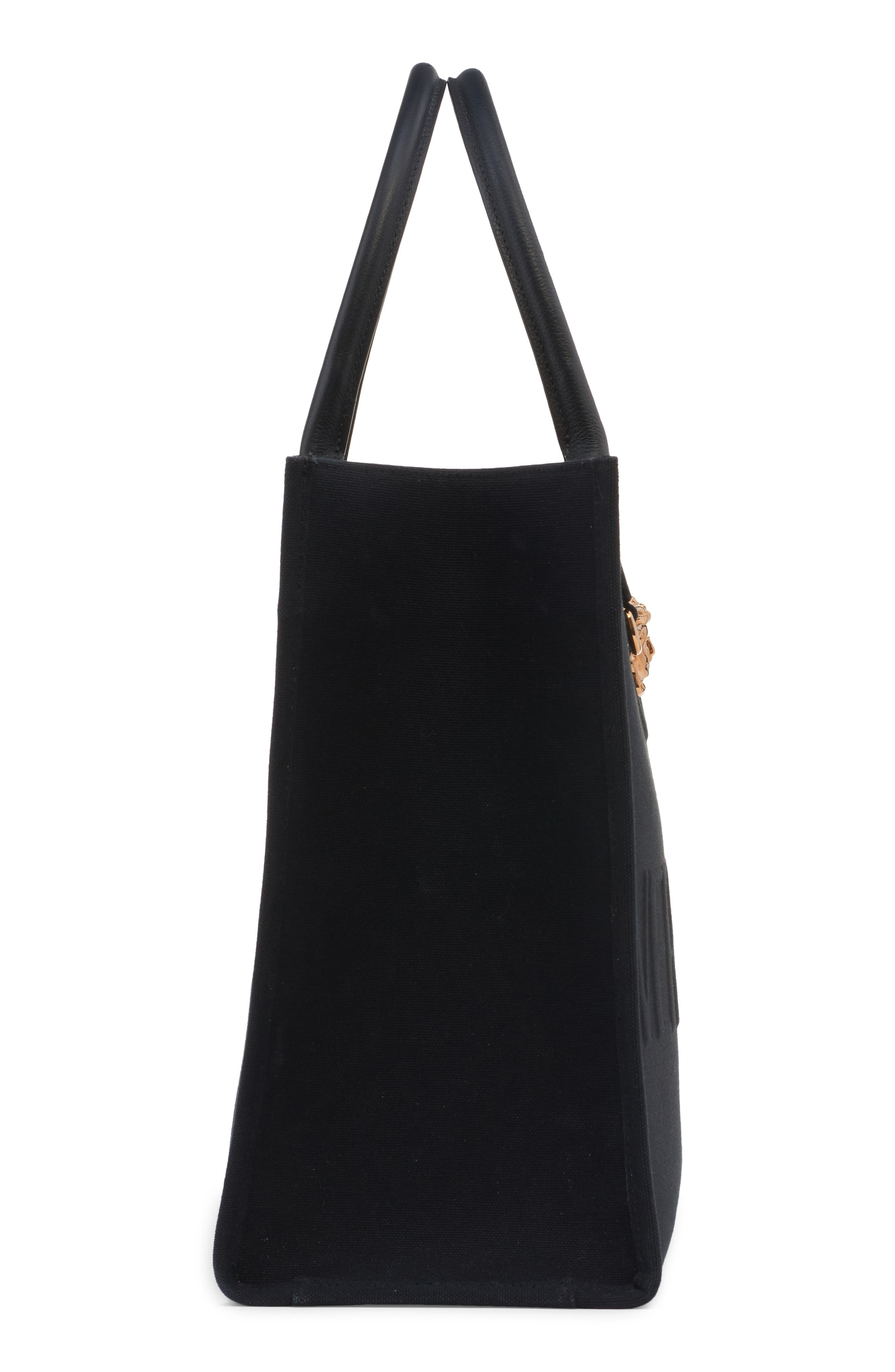 Versace La Medusa Canvas Tote in Black/Versace Gold at Nordstrom - 5
