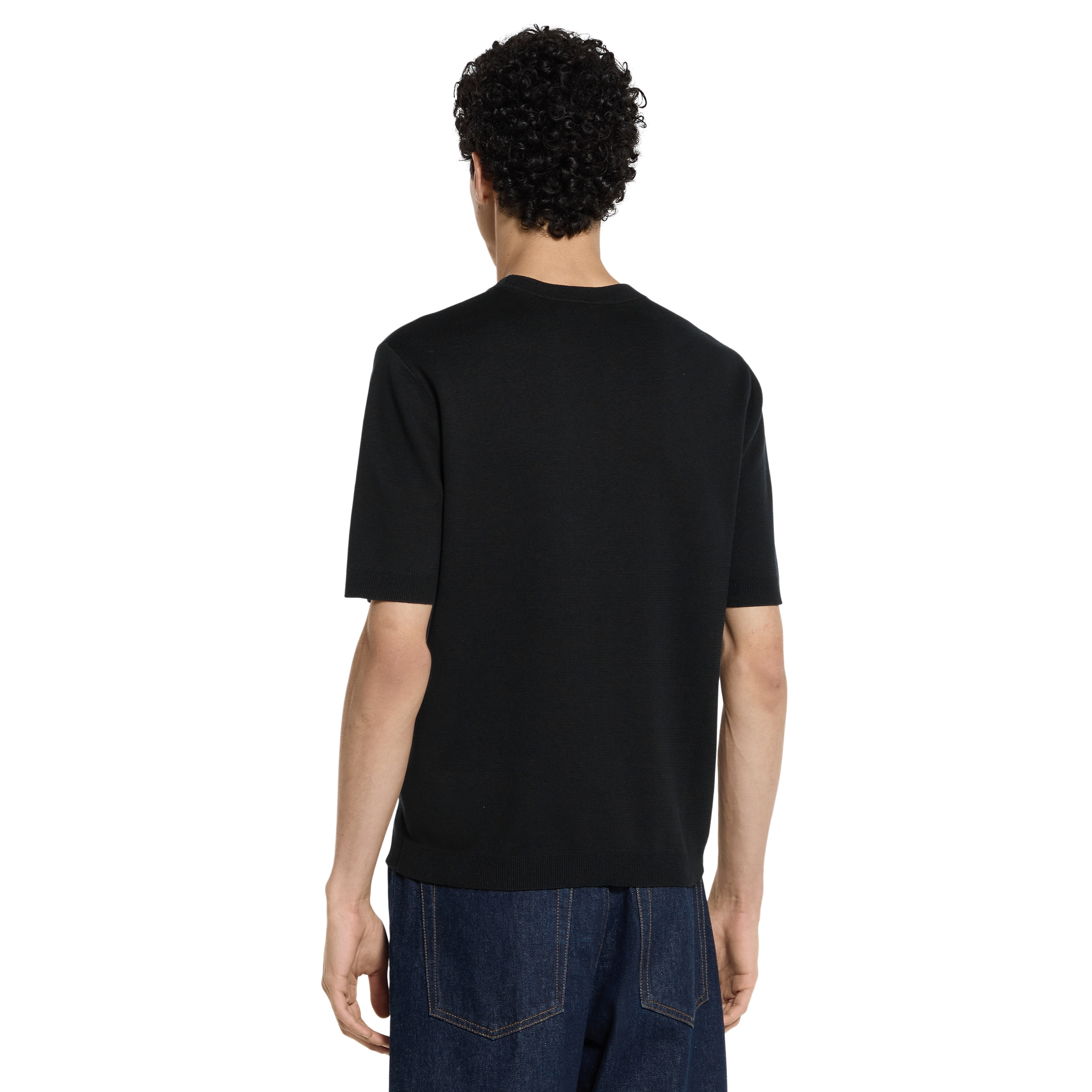 Silk cotton T-shirt with Gucci intarsia - 4