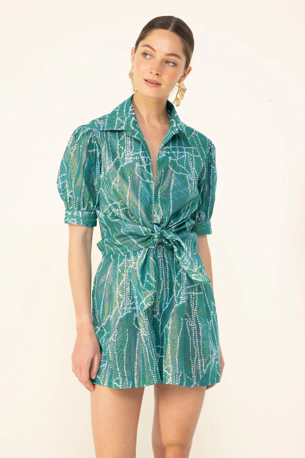 Short Jumpsuit Livia - Green Akoya - 1