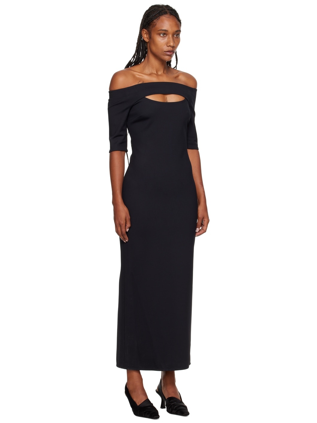 Black Cutout Maxi Dress - 2