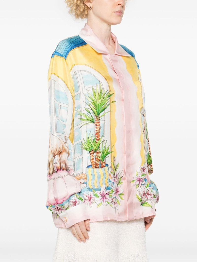 graphic-print silk shirt 3