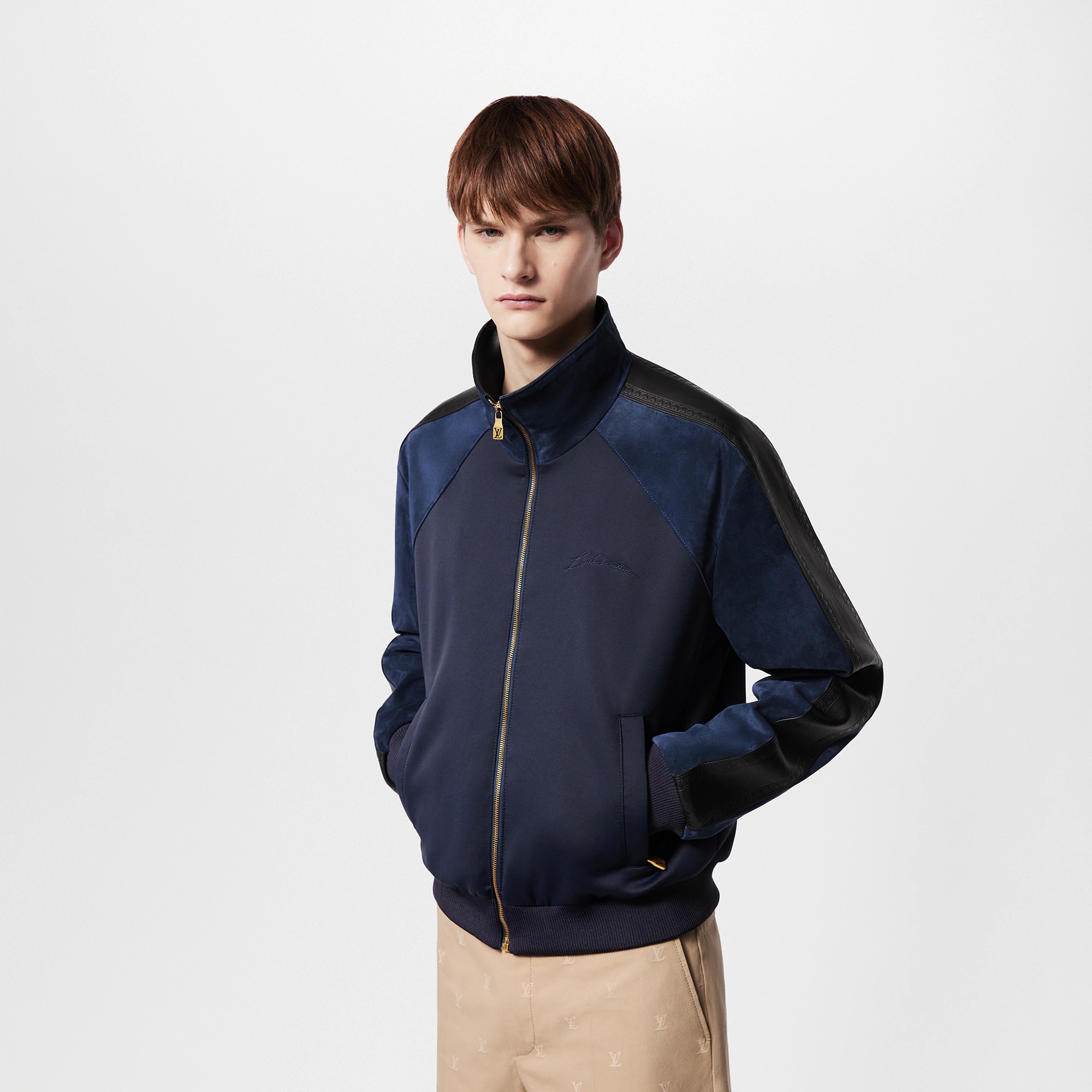 Hybrid Calfskin Track Top - 2