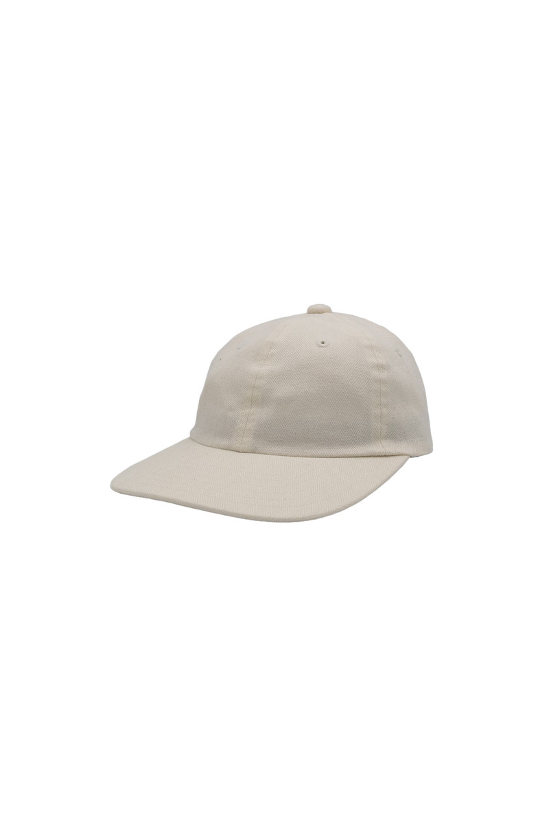 6 Panel Herringbone Cap - Ivory 1