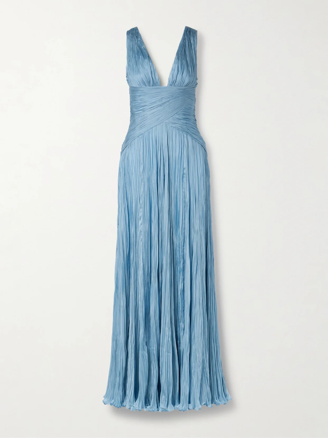 Gathered Plissé-silk Gown - 1