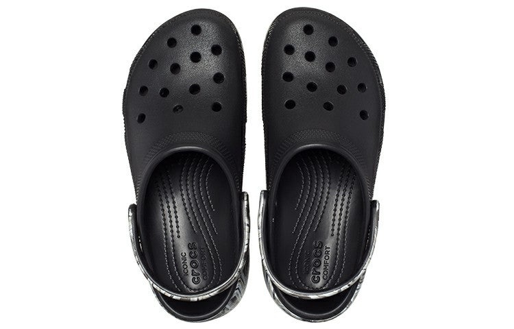 (WMNS) Crocs Classic Crush Disco Clog 'Black' 208123-0C4 - 5
