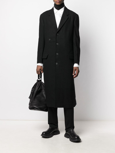 Yohji Yamamoto fine knit single-breasted coat outlook