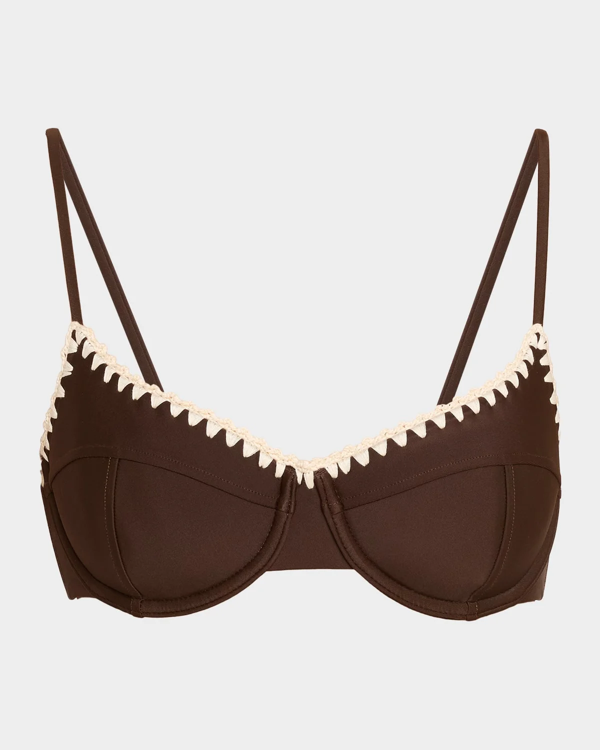 Emmeline Crochet-Trim Bikini Top - 1
