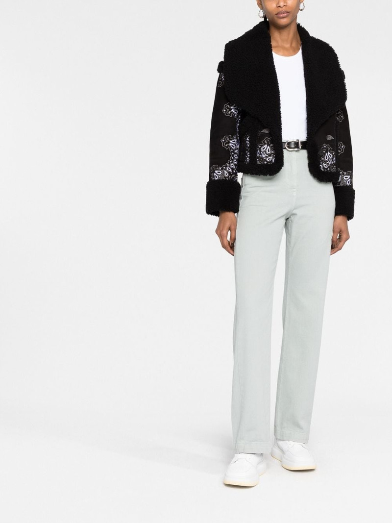 paisley bandana shearling jacket 4