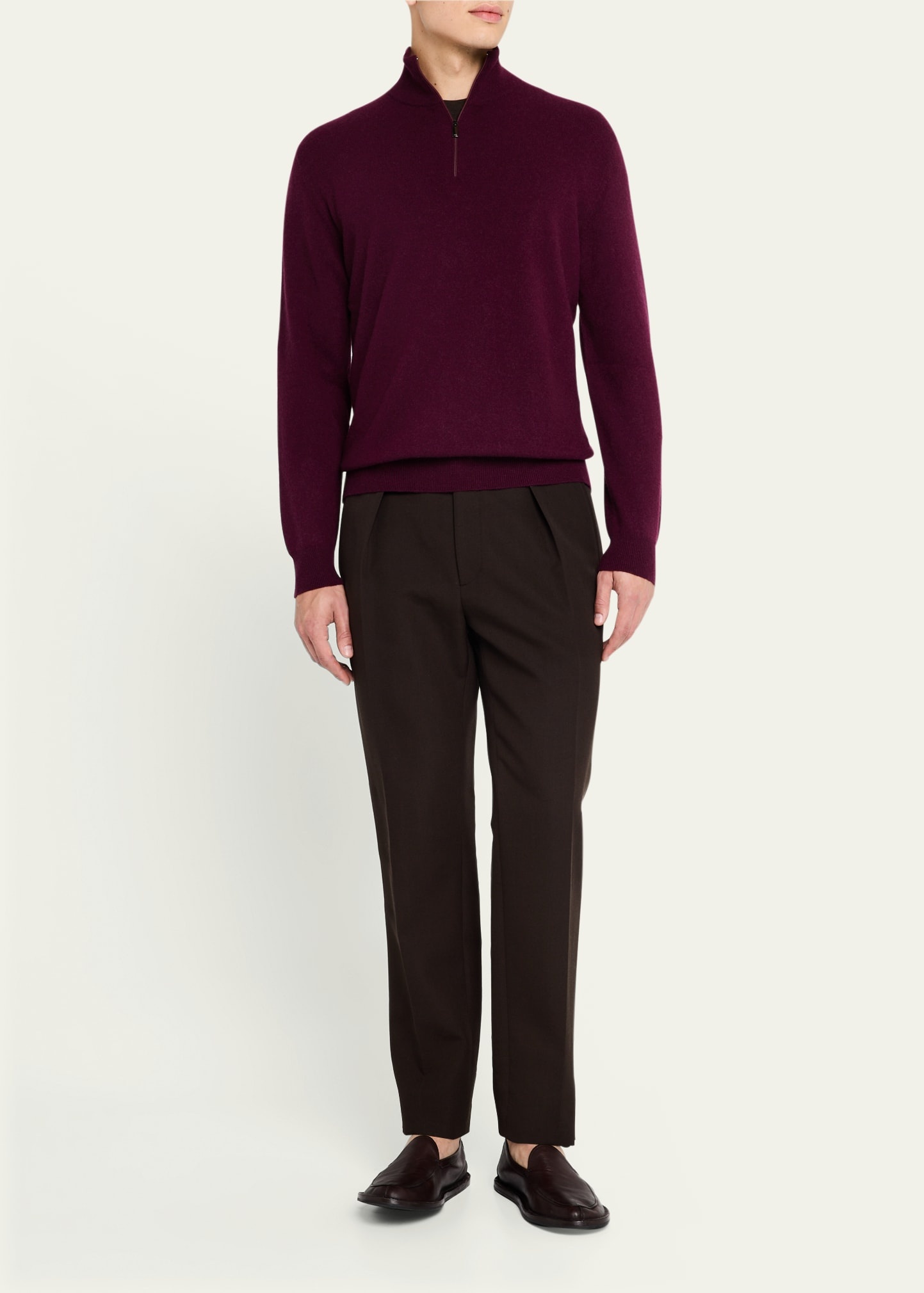 Men's Cashmere Half-Zip Sweater - 2